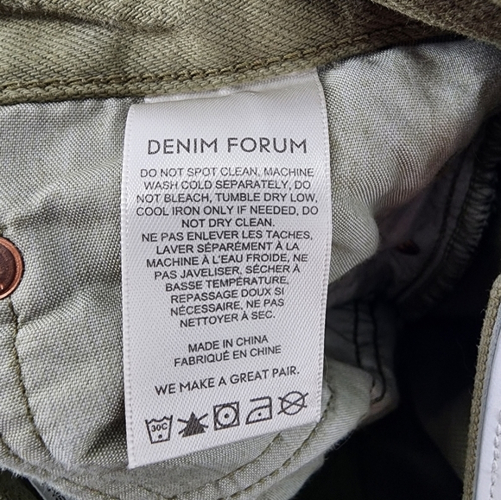 Denim Forum Aritzia The Joni High Rise Loose 29L Green Size 27 - Picture 10 of 12